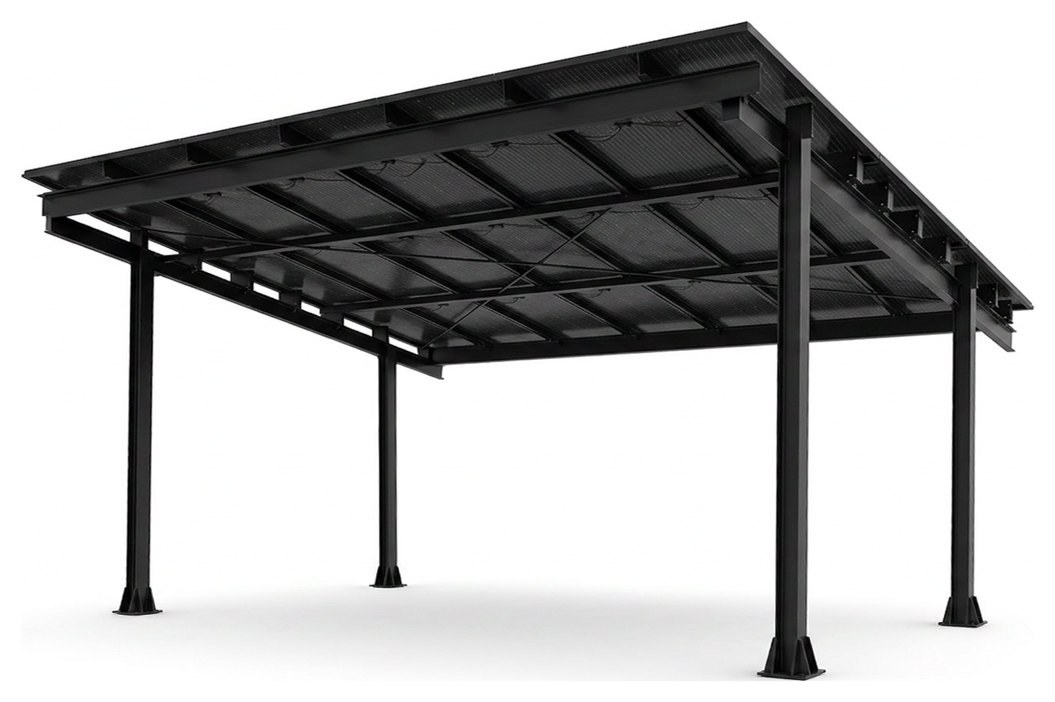 Atlas Series solar carport structure render